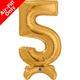25 inch Gold Number 5 Standup Foil Balloon (1)