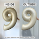 40 inch Cream Number 9 Satin Foil Balloon (1) 40 inch Cream Number 9 Satin Foil Balloon (1)