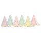 Pastel Star Assorted Party Hats (6)