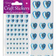 Heart Light Blue Diamante Craft Stickers (1)