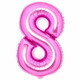 34 inch Amscan Pink Number 8 Foil Balloon (1)