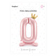 33 inch Light Pink Crown Number 0 Standing Foil Balloon (1)