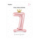 33 inch Light Pink Crown Number 7 Standing Foil Balloon (1)