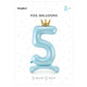 33 inch Sky Blue Crown Number 5 Standing Foil Balloon (1)