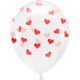 12 inch Red Heart Crystal Clear Eco Latex Balloons (6)