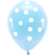 12 inch Sky Blue Dots Eco Latex Balloons (6)
