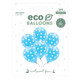 12 inch Sky Blue Dots Eco Latex Balloons (6)