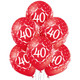 12 inch 40th Anniversary Latex Balloons (6)