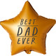 18 inch Best Dad Ever Satin Gold Star Foil Balloon (1)
