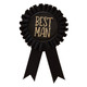 Best Man Black & Gold Rosette Badge (1)
