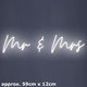 59cm Mr & Mrs White LED Neon Sign (1)