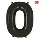 34 inch Oaktree Black Number 0 Foil Balloon (1)