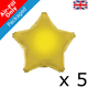 9" Gold Star Foil Balloons (5) - PACKAGED