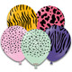 12 inch Safari Colour Mix Assorted Kalisan Latex Balloons (25)