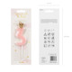 9.5cm Number 3 Light Pink & Gold Crown Candle (1)