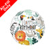 9 inch Birthday Get Wild Foil Balloon (1) - UNPACKAGED