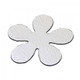 Die-Cut Card Rounded Flowers - White (15)