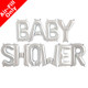 BABY SHOWER - 16 inch Silver Foil Letter Balloon Pack (1)