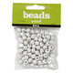 10mm White Wooden Round Beads - 20g (1)