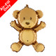 19 inch Cute Teddy Bear Foil Balloon (1)