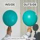 24" Fashion Aquamarine Sempertex Latex Balloons (3)