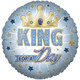 31 inch King For A Day Blue Foil Balloon (1)