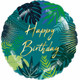 18 inch Birthday Tropical Leaves Foil Balloon (1)