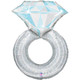 38 inch Platinum Wedding Ring Foil Balloon (1)