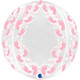 19 inch Globe Pink Footprints Transparent Balloon (1)