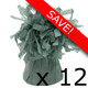 Box of 160g Sage Green Tissue Frilly Balloon Weights (12)