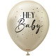 18 inch Hey Baby Print White Gold Kalisan Latex Balloons (2)