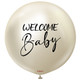 36 inch Welcome Baby Print White Gold Kalisan Latex Balloon (1)
