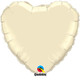 36" Pearl Ivory Heart Foil Balloon (1) - UNPACKAGED