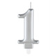 8cm Number 1 Metallic Silver Birthday Candle (1)