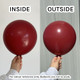 36" Standard Deep Red Kalisan Latex Balloons (2)