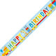 Age 1 Toy Trains Holographic Birthday Banner - 2.7m (1)