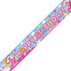 Age 2 Rainbow Unicorn Holographic Birthday Banner - 2.7m (1)