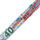 Age 40 Blue Stars Holographic Birthday Banner - 2.7m (1)