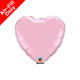 9" Pearl Pink Heart Foil Balloon (1) - UNPACKAGED