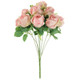 48cm Soft Pink Rose Bunch - 9 heads (1)