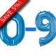 34 inch Sapphire Blue Numbers Starter Kit - 36 Balloons