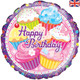18 inch Cupcake Birthday Foil Balloon (1)