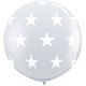 3ft Diamond Clear Big Stars-A-Round Latex Balloons (2)