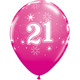 11" Wild Berry 21 Sparkle-A-Round Latex Balloons (25)