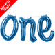 Blue One Birthday Balloon Banner - 1.5m (1)