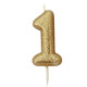 Age One Gold Glitter Candle (1)