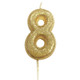 Age Eight Gold Glitter Candle (1)