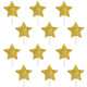 Gold Glitter Star Cake Toppers (12)