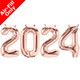 2024 - 16 inch Rose Gold Foil Number Balloon Pack (1)