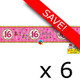 Pack of 6 Rachel Ellen Age 16 Perfect Pink Banners - 2.6m (6)